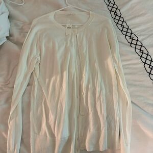 White cardigan